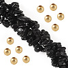 1 Strand Natural Obsidian Chip Beads Strands G-TAD0001-04-1