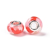 Transparent Resin European Rondelle Beads RPDL-P005-01P-02-3