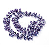 Electroplate Glass Faceted Teardrop Beads Strands X-EGLA-D014-11-1