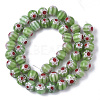 Handmade Millefiori Lampwork Beads Strands X-LAMP-R143-01D-2