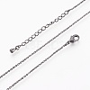 Brass Cable Chain Necklaces X-MAK-P011-01B-1