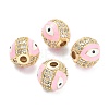 Brass Micro Pave Cubic Zirconia Charms ZIRC-A019-16G-B-4