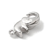 Rhodium Plated 925 Sterling Silver Lobster Claw Clasps STER-D003-59C-P-2