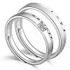 SHEGRACE 925 Sterling Silver Adjustable Couple Rings JR711A-1