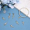 8Pcs Brass Micro Pave Clear Cubic Zirconia Pendants KK-SC0007-99-4