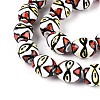 Handmade Porcelain Ceramic Beads Strands PORC-T135-07E-3