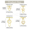 4Pcs 4 Styles Brass Toggle Clasps KK-CJ0003-53-2