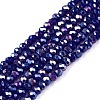 Electroplate Glass Beads Strands EGLA-A044-P1mm-B07-1