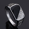Alloy Micro Pave Cubic Zirconia Finger Rings for Men FS-WGE231C-04-2