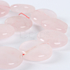 Natural Rose Quartz Flat Round Beads Strands G-E243-06-1