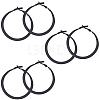 3 Pairs Spray Painted Alloy Hoop Earrings EJEW-SP0001-21A-1