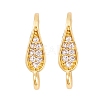 Rack Plating Brass Cubic Zirconia Earring Hooks KK-S374-05G-02-1