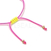 Cross & Glass Seed Braided Bead Bracelet KG3745-4-3
