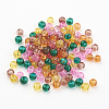 Baking Paint Crackle Glass Beads DGLA-X0006-4mm-08-2