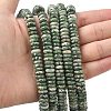Natural Green Spot Jasper Beads Strands G-G329-A01-3x8mm-2