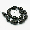 Natural Black Onyx Beads Strands G-E039-FR2-30x15mm-2