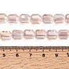 Electroplate Transparent Column Glass Beads Strands EGLA-A043-02-AB06-4