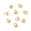 Brass Bead Cap Pendant Bails KK-Z137-02G-01-1