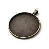 Vintage Tibetan Style Alloy Large Pendant Cabochon Settings TIBEP-M018-117AB-NF-2