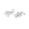 Rack Plating Eco-Friendly Brass Letter Pendants KK-K265-02P-E-2