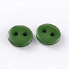 2-Hole Flat Round Resin Sewing Buttons for Costume Design BUTT-E119-14L-14-2