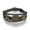 Imitation Leather Bracelet Making MAK-R024-01-1