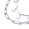 Non-Tarnish 304 Stainless Steel Chain Tiered Necklaces NJEW-JN02828-3