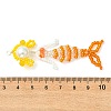 Copper Wire Wrapperd Glass Seed Beads Big Pendants PALLOY-MZ01442-02-3