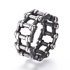 Steampunk Style 304 Stainless Steel Wide Band Rings RJEW-D073-01-AS-2