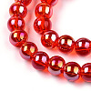 Electroplate Transparent Glass Beads Strands GLAA-T032-T6mm-AB09-2