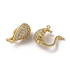 Rack Plating Brass Micro Pave Clear Cubic Zirconia Twister Clasps KK-M254-03G-2