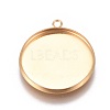 Ion Plating(IP) 304 Stainless Steel Pendant Cabochon Settings STAS-G127-13-20mm-G-1
