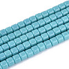 Opaque Solid Color Glass Beads Strands GLAA-N065-4x4mm-C08-1