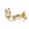 Crystal Rhinestone Heart Hoop Earrings EJEW-A094-03G-2