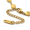 Flat Round 304 Stainless Steel Link Chains Bracelets for Women BJEW-B059-01G-04-3
