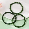 Natural TaiWan Jade Bead Stretch Bracelets X-BJEW-K212-A-019-1