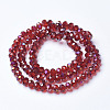 Electroplate Transparent Glass Beads Strands EGLA-A034-T4mm-F08-2