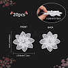Gorgecraft 20Pcs 3D Flower Polyester Lace Computerized Embroidery Ornament Accessories DIY-GF0006-07-2