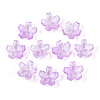 Baking Paint Transparent Glass Bead Caps DGLA-N014-06A-05-1