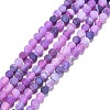 Natural Crackle Agate Beads Strands G-G055-6mm-8-1