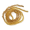 Transparent Gradient Color Glass Beads Strands GLAA-H021-01A-36-4