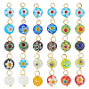 30Pcs Millefiori Glass Charms PALLOY-PH01855-1