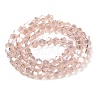 Transparent Electroplate Glass Beads Strands GLAA-F029-2mm-A26-2