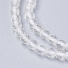 Natural Quartz Crystal Beads Strands X-G-D166-A-3mm-1