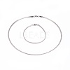 Tarnish Resistant 304 Stainless Steel Choker Necklaces and Bangles Jewelry Sets SJEW-L144-A03-P-1