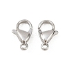 Tarnish Resistant 316 Surgical Stainless Steel Lobster Claw Clasps X-STAS-316-FL12A-4