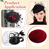 Velet Pillbox Stewardess Fascinator Hat Base for Millinery AJEW-WH0248-757A-5