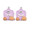 Halloween Opaque Resin Pendants RESI-C062-02A-1