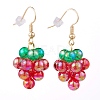 Creative Transparent Acrylic Fresh Grape Dangle Earrings EJEW-JE04447-2