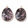 Natural Rhodonite Pendants G-T131-08F-2